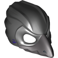Minifig Mask Bird (Raven) with Dark Bluish Gray Beak and Silver Eyepatch Print