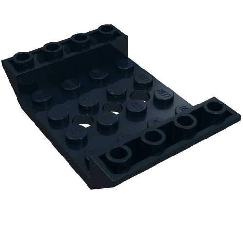 Slope Inverted 45° 6 x 4 Double with 4 x 4 Cutout and 3 Holes