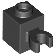 Brick Special 1 x 1 with Clip Vertical [Open O Clip, Hollow Stud]