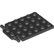 Plate Special 4 x 6 with Trap Door Hinge [Long Pins]