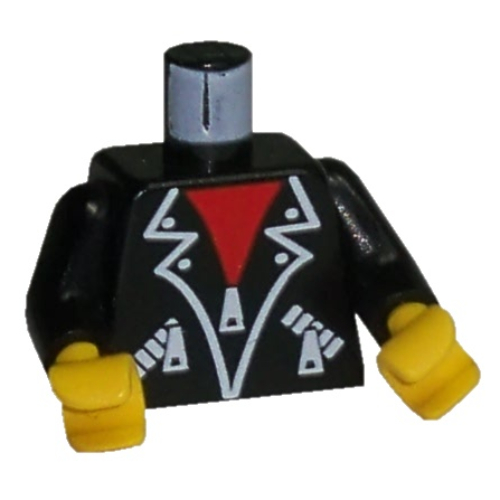 Torso Leather Jacket Print / Black Arms / Yellow Hands