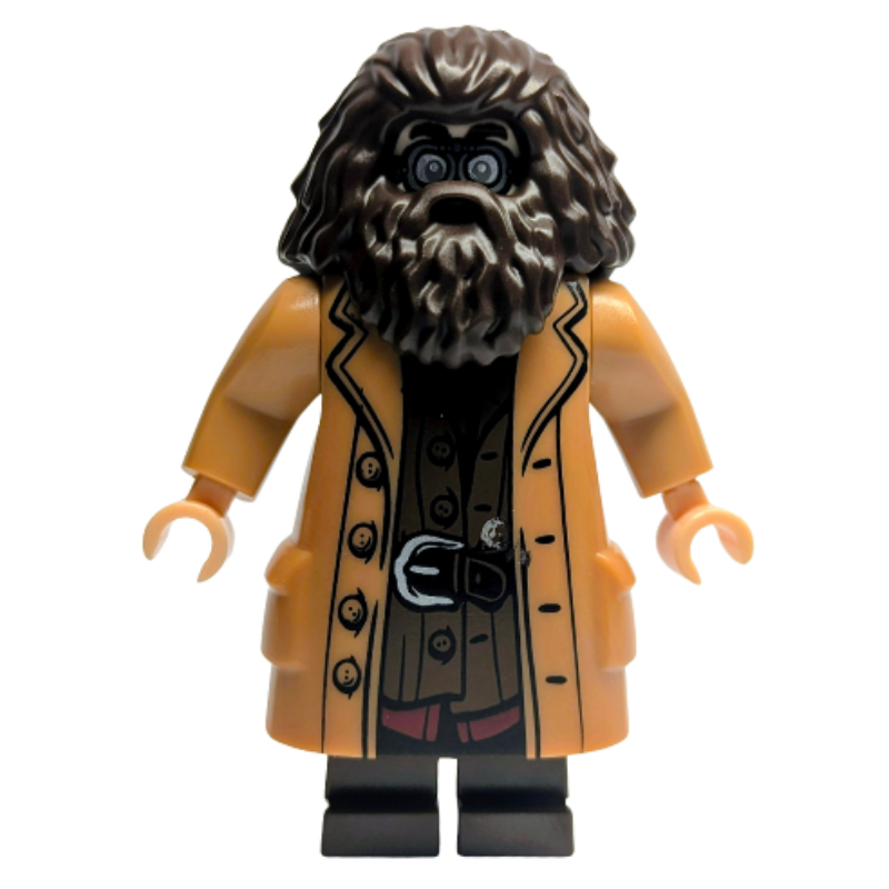 Rubeus Hagrid, Medium Nougat Overcoat, Arms with Pins (28621 Head)