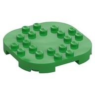 Plate Round Corners 6 x 6 x 2/3 Circle with Reduced Knobs