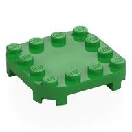 Plate Round Corners 4 x 4 x 2/3 Circle with Reduced Knobs