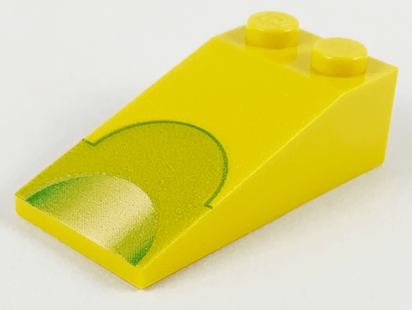 Slope 18 4 x 2 with Lime Green Semicircle Print