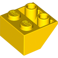 Slope Inverted 45° 2 x 2 [Ovoid Bottom Pin, Bar-sized Stud Holes]