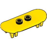 Minifig Skateboard with Trolley Wheel Holders