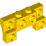 Brick Special 2 x 4 - 1 x 4 with 2 Recessed Studs and Thick Side Arches