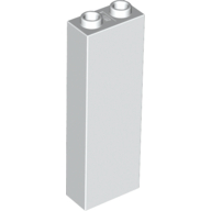 Brick 1 x 2 x 5 with Hollow Studs and Bottom Stud Holder with Symmetric Ridges