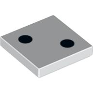Tile 2 x 2 with 2 Black Dots Print