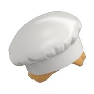 Hair and Hat, Chef, Ochre Yellow Hair with Bun Pattern