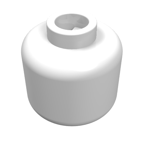 Minifig Head Plain [Blocked Open Stud]