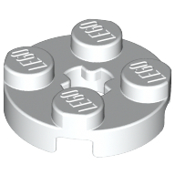 Plate Round 2 x 2 with Axle Hole Type 1 (+ Opening)