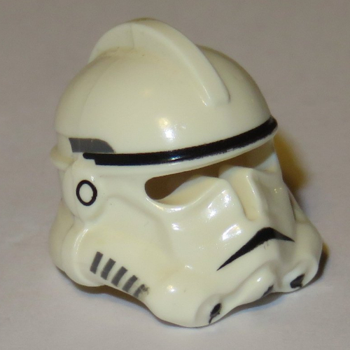 Minifig Helmet Clone Trooper Phase 2, Open Front, Episode 3 Print