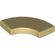 Tile 2 x 2 Curved, Macaroni