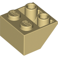 Slope Inverted 45° 2 x 2 [Ovoid Bottom Pin, Bar-sized Stud Holes]