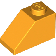 Slope 45° 2 x 1 with Bottom Pin