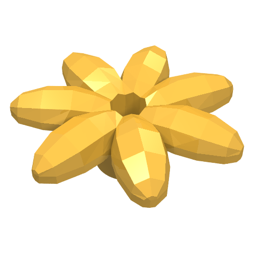 Plant, Outdoor Accessory Kit, Flower with 7 Thin Petals and Pin