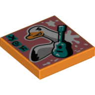 Tile 2 x 2 with Seagull Poo print