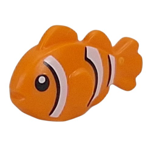 Animal, Fish, White Clown Fish Stripes print