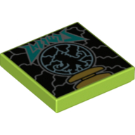 Tile 2 x 2 with Electricity print
