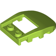 Wedge Curved 4 x 3 Cut Back with Cutout, Two Studs [Plain]