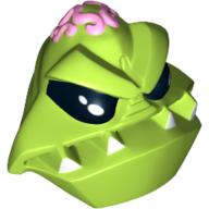Minifig Head Special, Alien with 4 Fangs and Brain Tissue Print