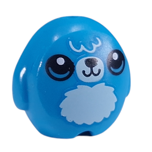 Pillow Plush Toy with White Chest, White Nose, Black Eyes print