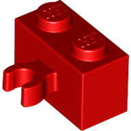 Brick Special 1 x 2 with Vertical Clip [Open O Clip]