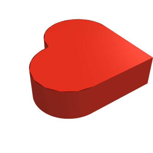 Tile 1 x 1 Heart