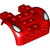 Vehicle Body, Wheel Arch / Mudguard 6 x 6 x 2 Curved Fenders with White/Black Spider-Man Eyes print