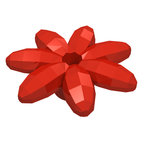 Friends Accessories Flower with 7 Thin Petals and Pin