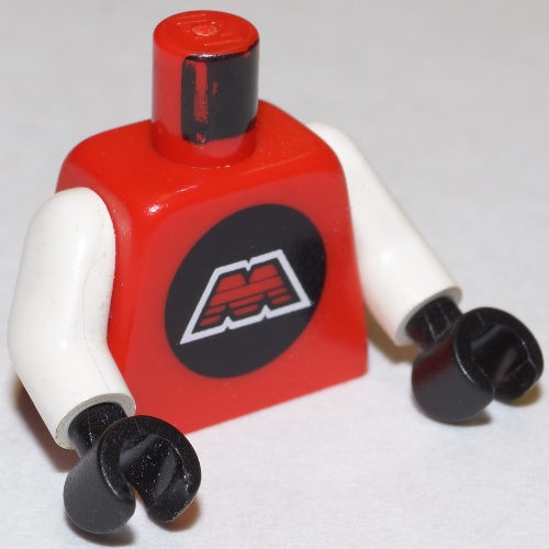 Torso MTron Logo Print, White Arms, Black Hands