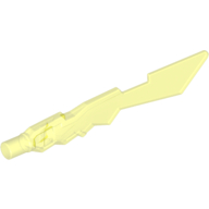 Minifig Ice Sword with Jagged Edges and Marbled White Pattern
