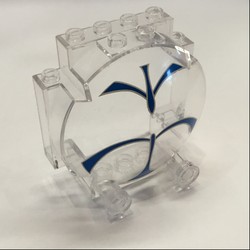 Windscreen 3 x 6 x 5 Bubble with Studs on Top with Blue Force-field Print