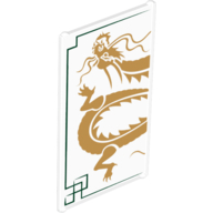 Glass for Window 1 x 4 x 6 with Dragon Head and Midsection Print