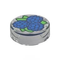 Tile Round 1 x 1 with Blackberries print