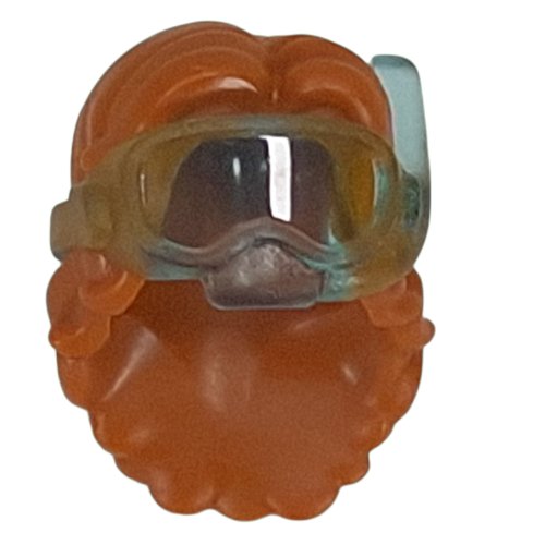 Hair Long with Diving Mask Trans-Light Blue Pattern
