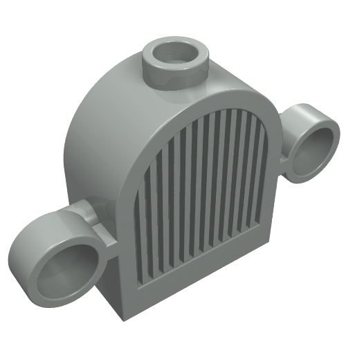 Front Grill 1 x 2 x 2 Round Top [Lights & Centre Top Stud]