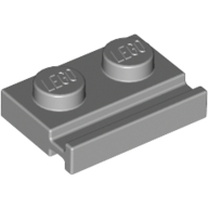 Plate Special 1 x 2 with Door Rail
