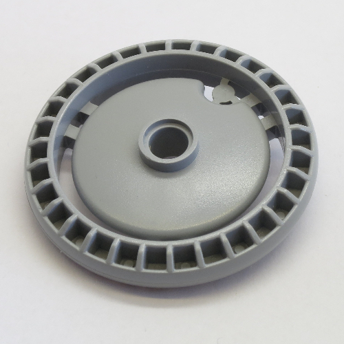 Technic Disk 5 x 5 - Notched, No Print, with Pin