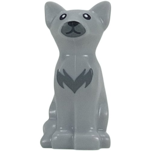 Animal, Cat Sitting with Dark Bluish Grey Nose, Chest Fur print