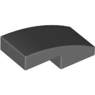 Slope Curved 2 x 1 No Studs [1/2 Bow]