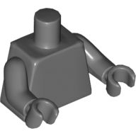 Torso, Dark Bluish Gray Arms and Hands [Plain]