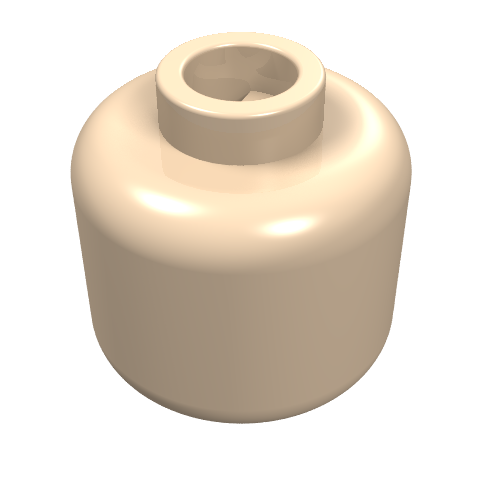 Minifig Head Plain [Blocked Open Stud]