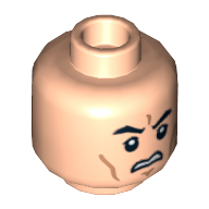 Minifig Head, Eyebrows, Cheek, Chin and Forehead Dimple Print