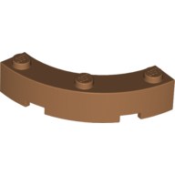 Brick Round Corner 4 x 4 Macaroni Wide with 3 Studs