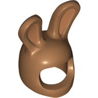 Costume / Mask, Bunny Ears with Dark Tan Auricles Print