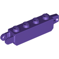 Hinge Brick 1 x 4 Locking with 1 Finger Vertical End and 2 Fingers Vertical End