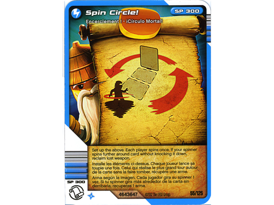 Ninjago Masters of Spinjitzu Deck #2 Game Card 55 - Spin Circle! - North American Version